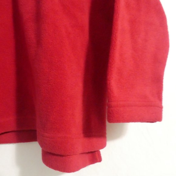 CITYSCAPE KIDS | size 8 | Red 1/4 Zip Fleece Embroidered Shirt | Made In Canada - Picture 8 of 12